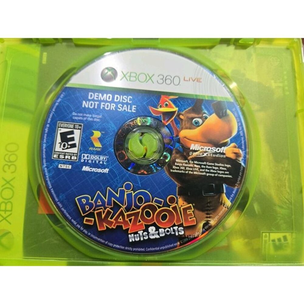 Xbox 360 Banjo Kazooie Nuts And Bolts (Disc Only) Demo Disc Not For Resale Teste